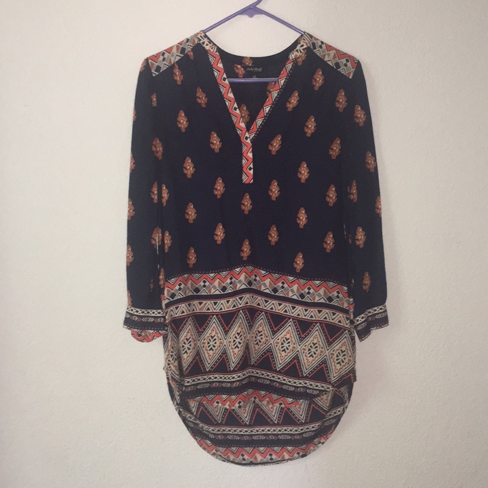 Lucky Brand Shirt Tribal Pattern Shirt